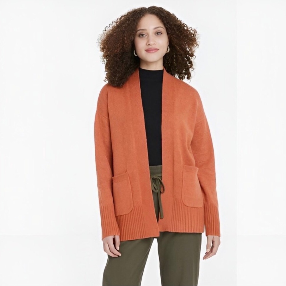 - A New Day burnt orange open sweater cardigan NEW with TAG size Large